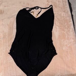 Jessica Simpson Black One Piece Swimsuit